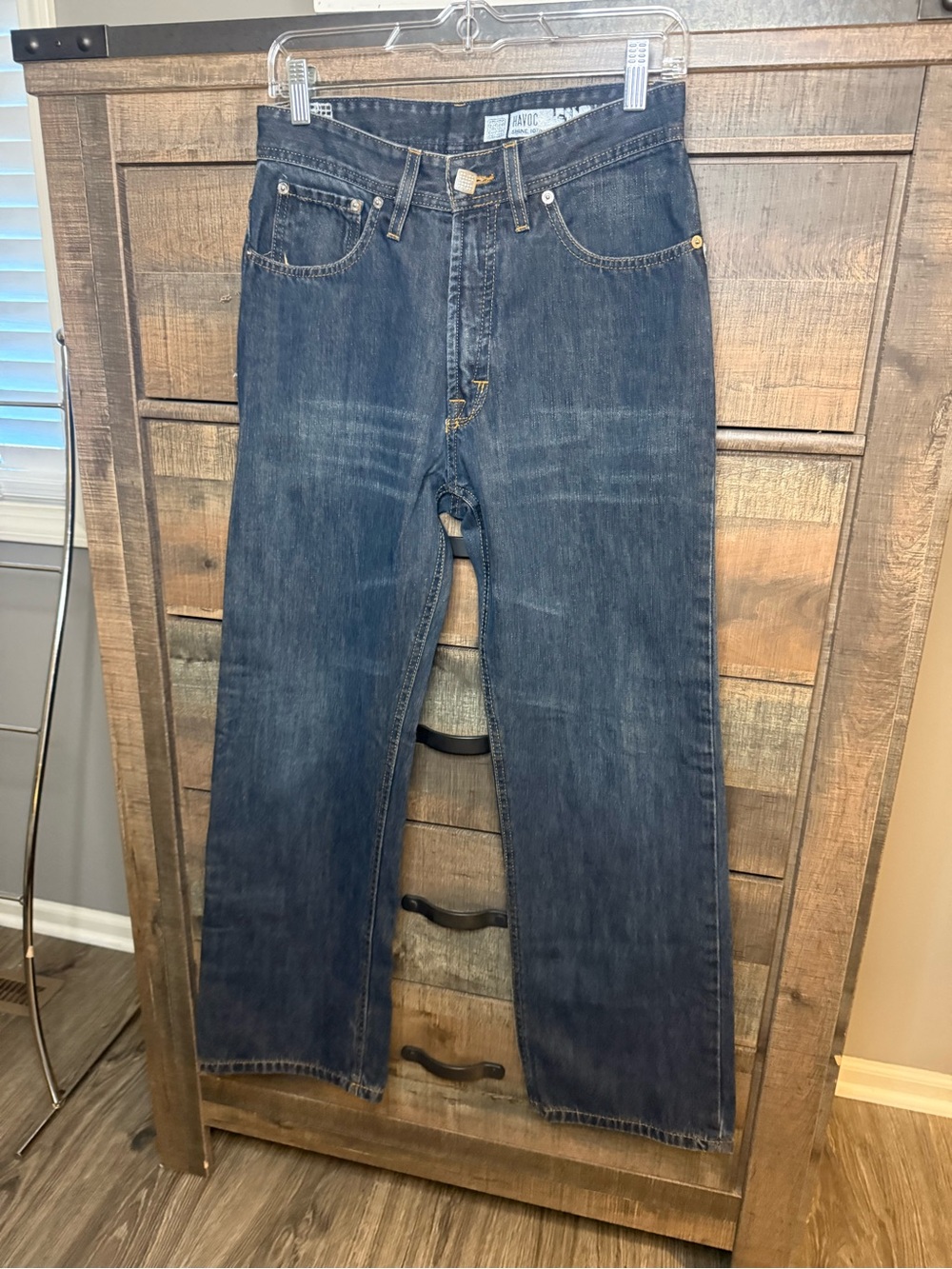 Havoc Men’s Jeans 30x30 Dark Wash Straight Leg 100% Cotton Made in Turkey